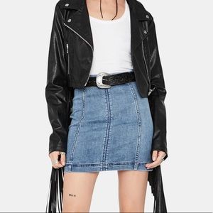 Free People Modern Femme Denim Mini Skirt